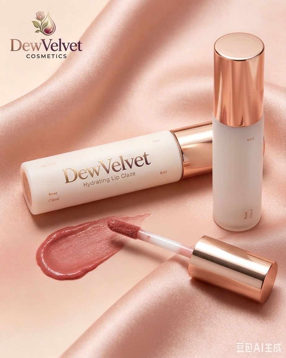 DewVelvet Rose Cloud Hydrating Lip Glaze 6ml