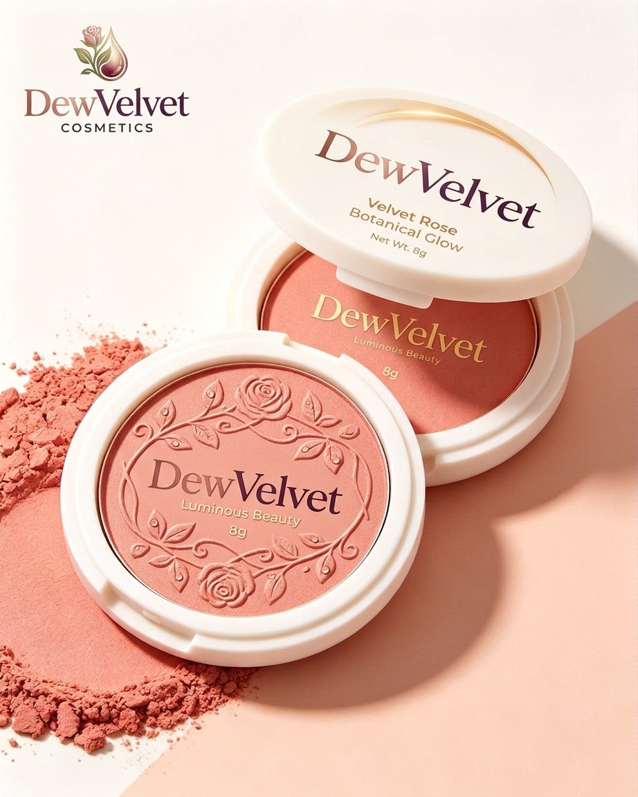 DewVelvet Embossed Velvet Rose Botanical Blush 8g